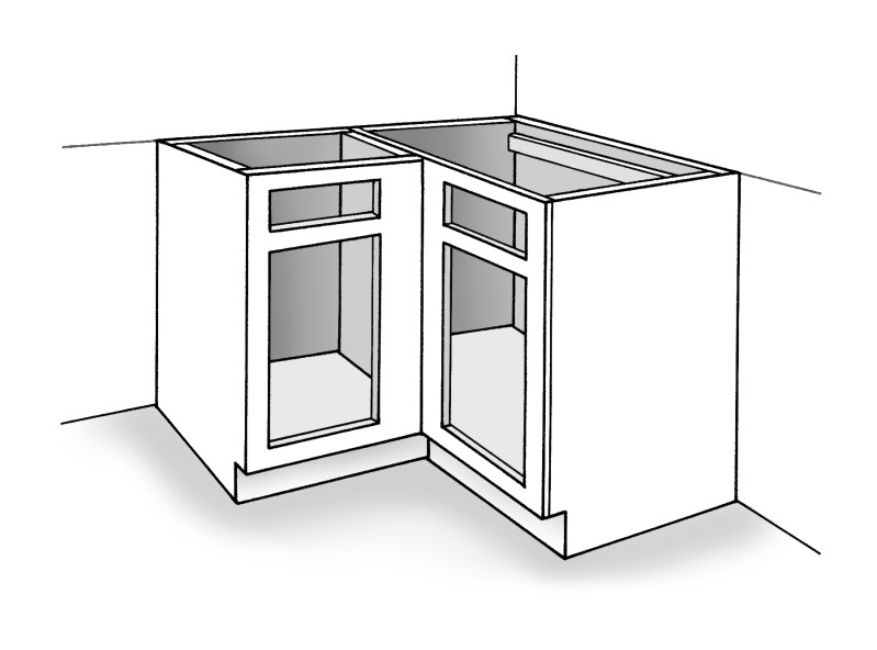 Figure 2-4: A blind inside corner cabinet unit.